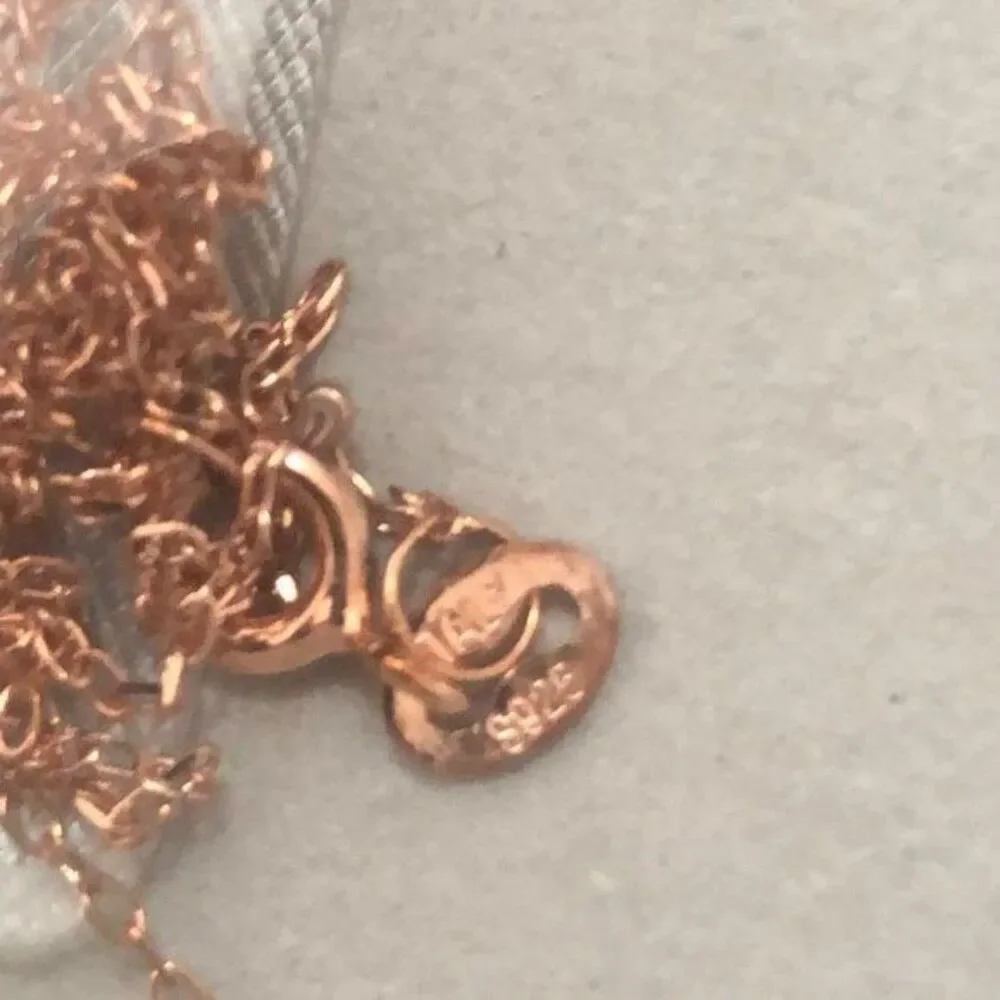 Sterling silver rose gold plated necklace NEW